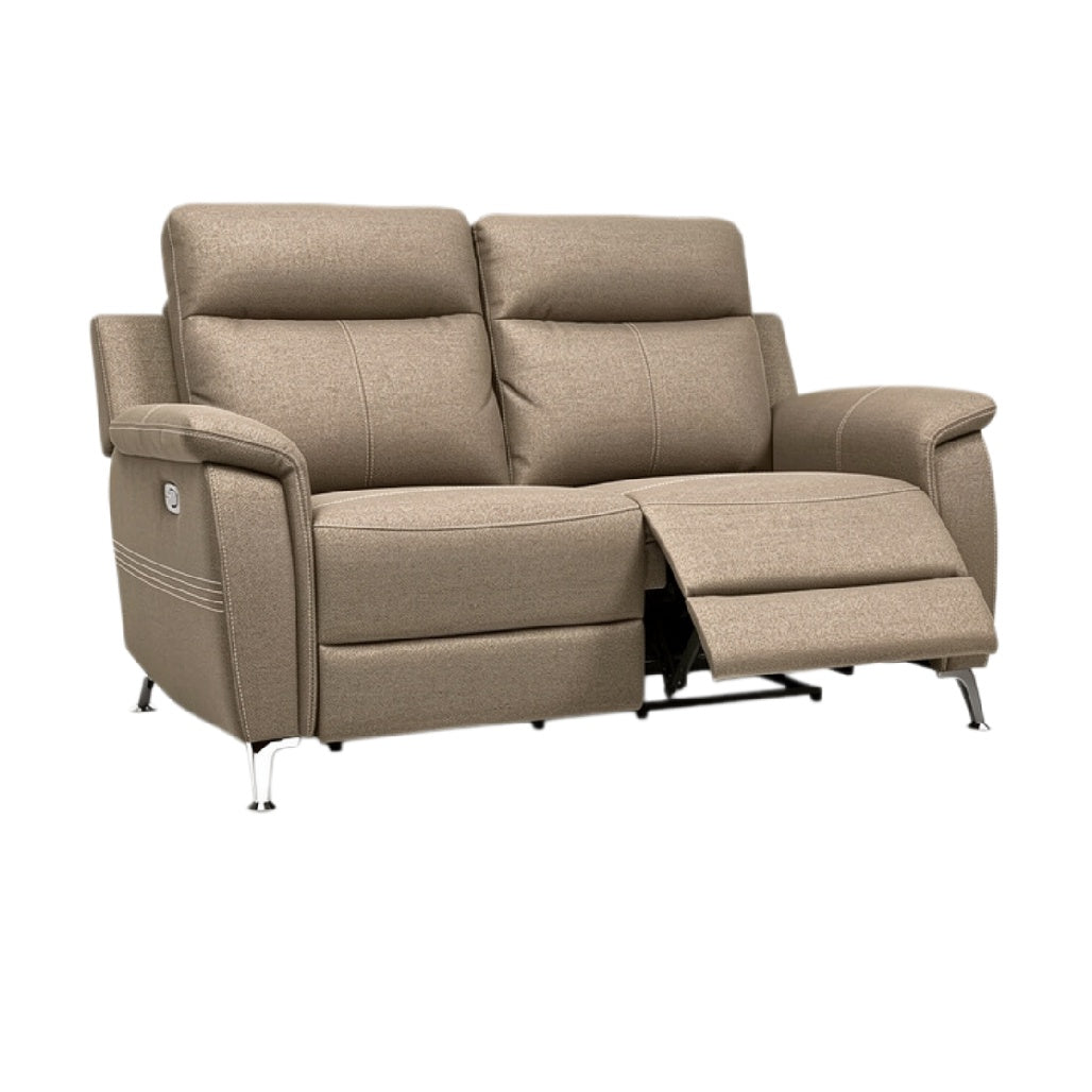 Comfortabele beige bank met uitschuifbare functie